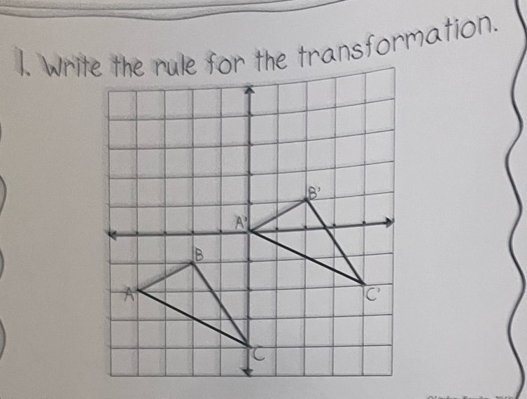 Writee rule for the transformation.