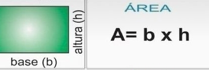 ÁREA
A=b* h
base (b)