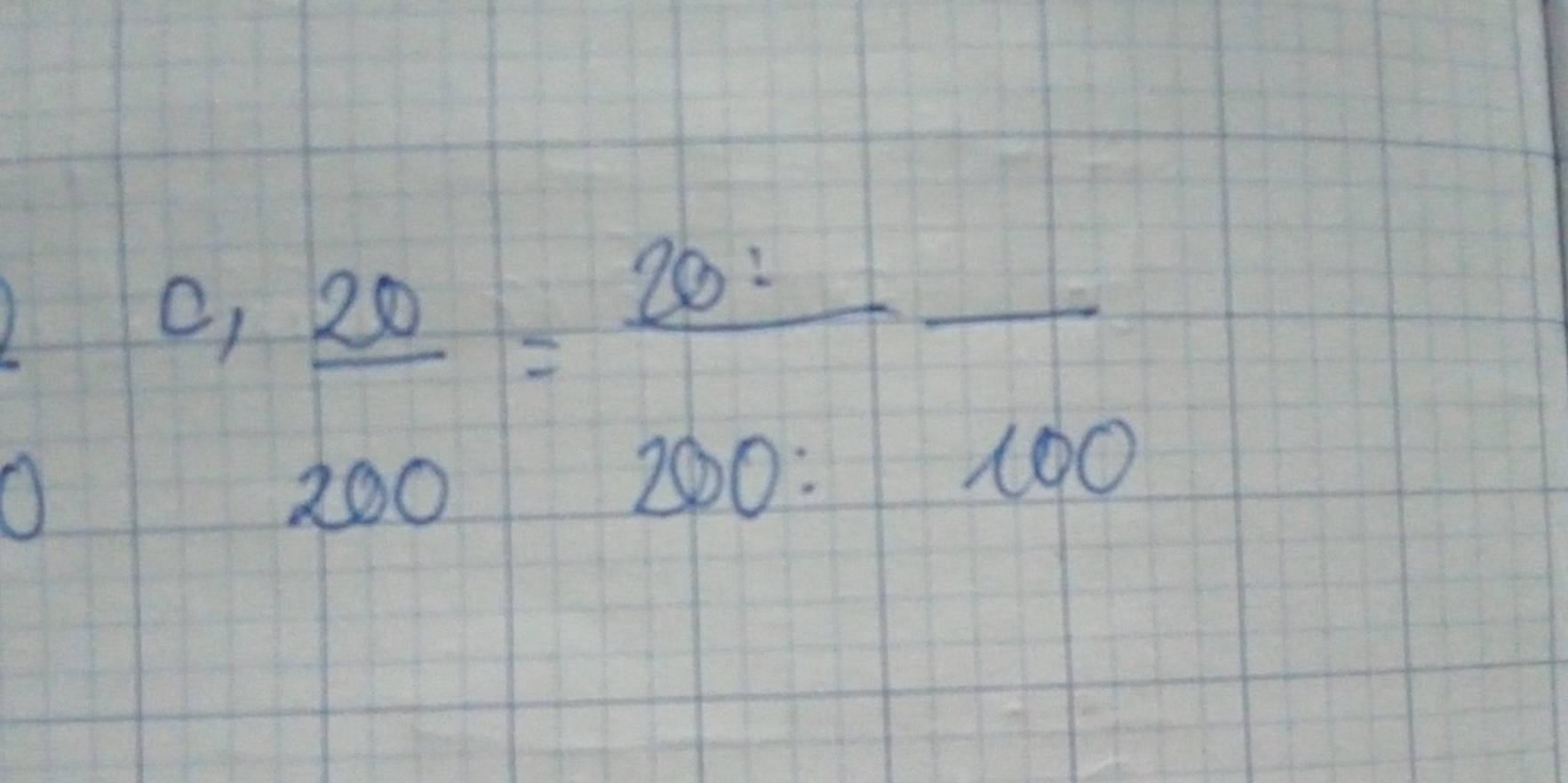 O,  20/200 = 20:/200: frac 100
O