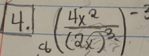 _6(frac 4x^2(2x)^3)^-3