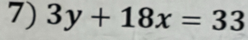 3y+18x=33