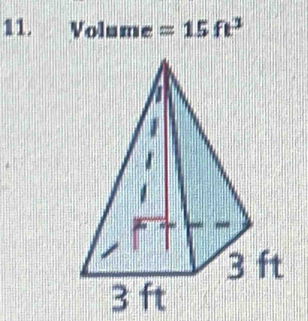 Volume =15ft^3