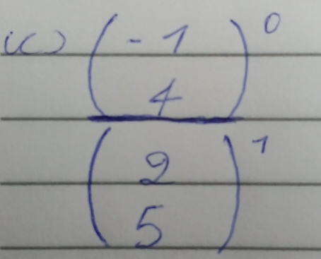 frac (-1)^0( 9/5 )^1