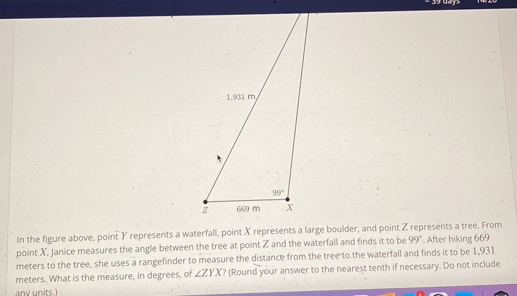 Solved: ways In the figure above, point Y represents a waterfall, point ...