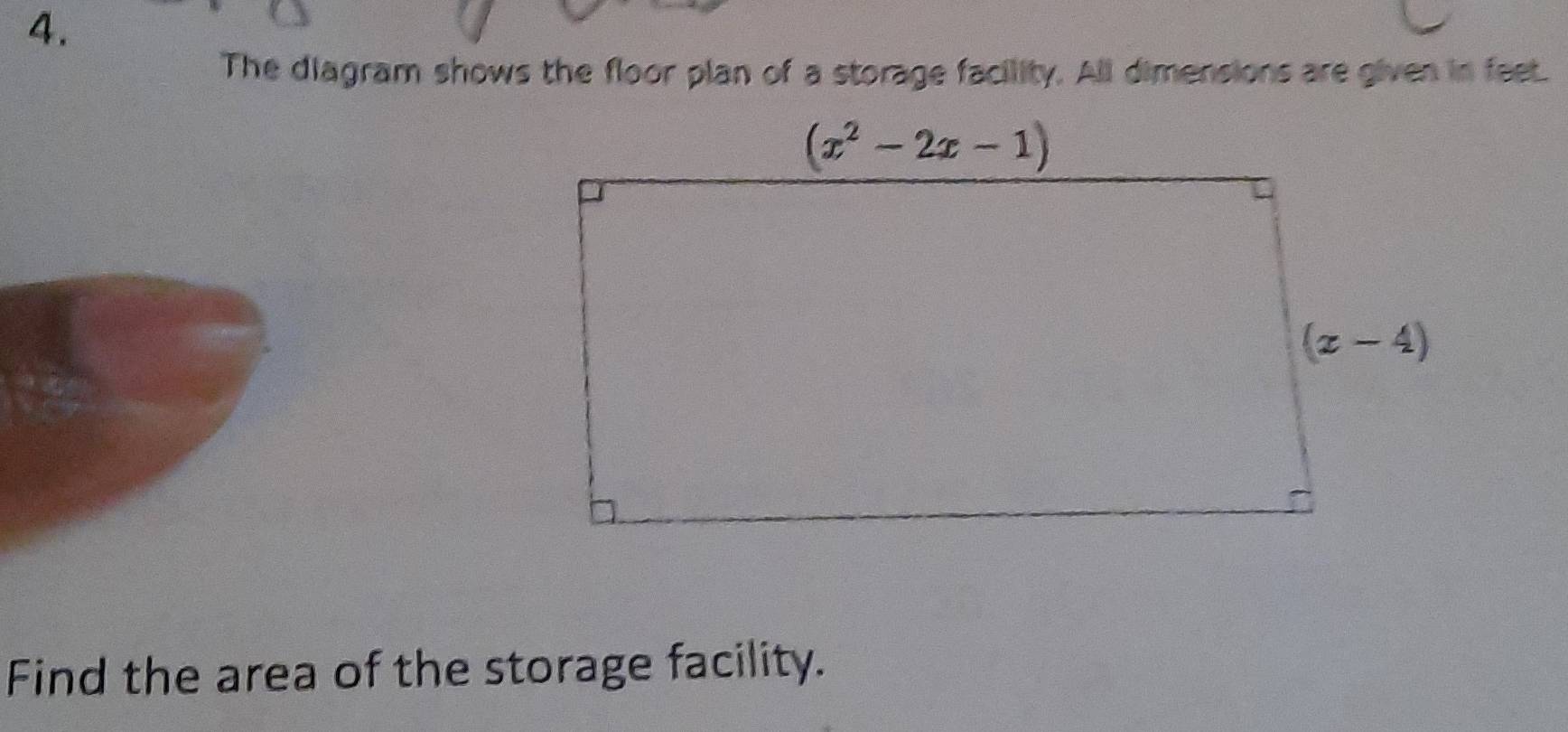 Solved: The diagram shows the floor plan of a storage facility. All ...