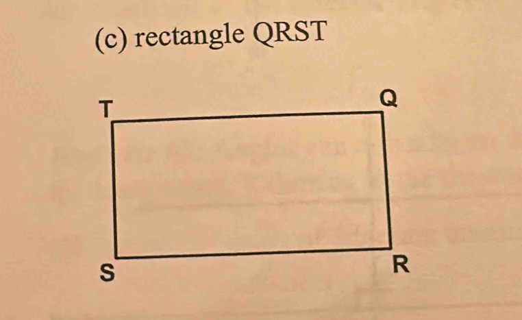 rectangle QRST