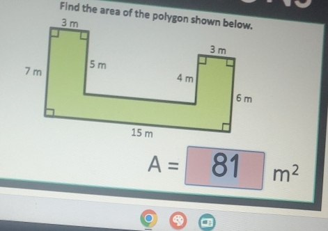 A=81m^2