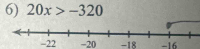 20x>-320
-22 -20 -18 −16