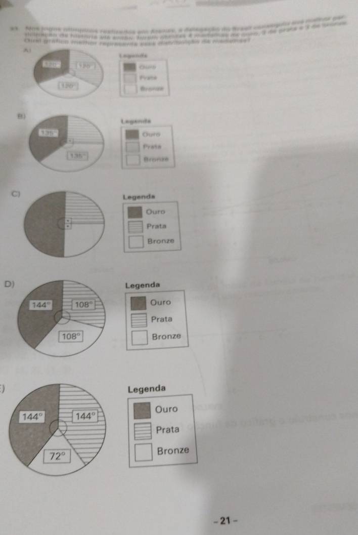 ae. Noge efins e co Rasnas, a detegaçãs d t aal eogtcs ae catres qoe
t h t d  h ten te    e ta             me Ame r a t gan d  s t t  t 
chad prafen mamen remne sd chevsvds ise masenes .
^
Legends
       
Chin h
Frate
120°
Brordn
B)
Legands
83 106
Ouro
Prata
135°
Bronze
C
Legenda
Ouro
Prata
Bronze
DLegenda
Ouro
Prata
Bronze
)Legenda
Ouro
Prata
Bronze
- 21