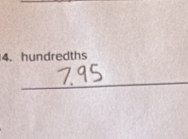 hundredths 
_