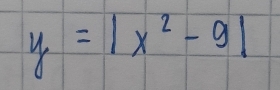 y=|x^2-9|