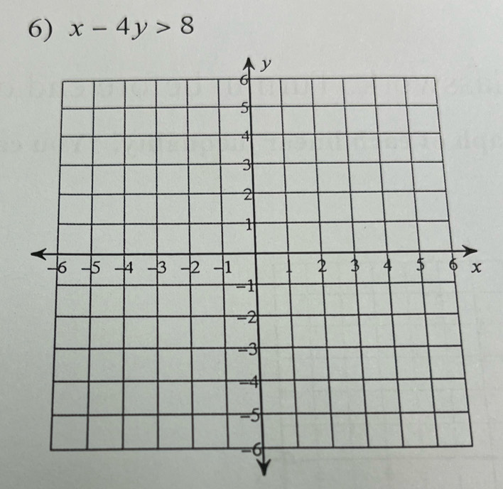 x-4y>8