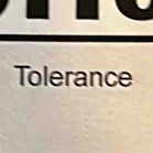 Tolerance