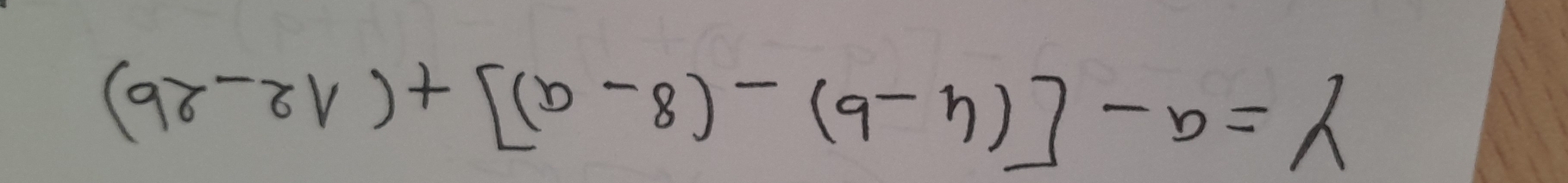 (9z-2v)+[(b-8)-(9-h)]-b=lambda