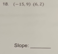 (-15,9)(6,2)
Slope:_