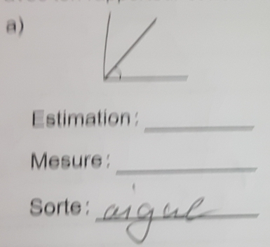 Estimation :_ 
Mesure:_ 
Sorte :_