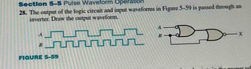 Solved: Puise Waveform Operation 28. The output of the logic circuit ...