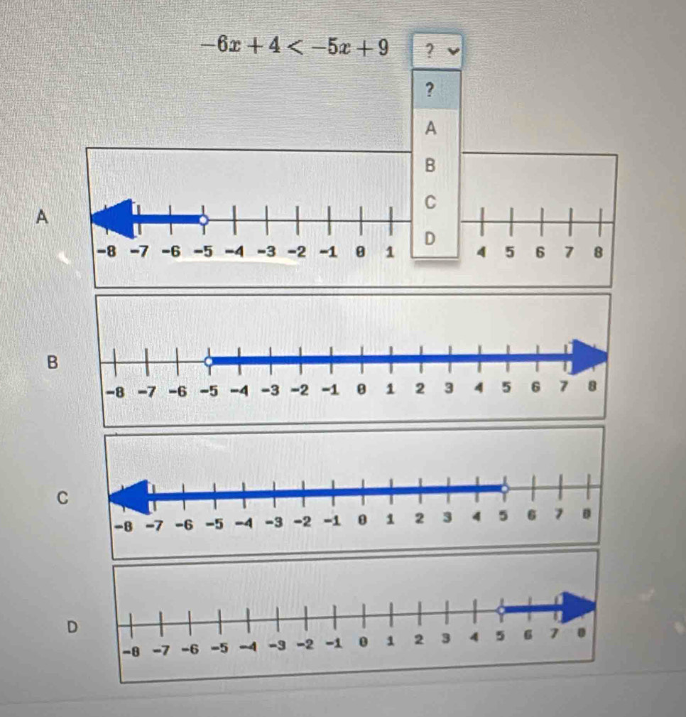 -6x+4 ?
?
A
B
C
D