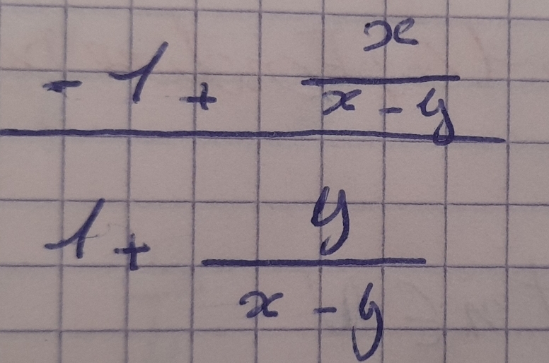 frac -y+ x/x-y 1+ y/x+y 