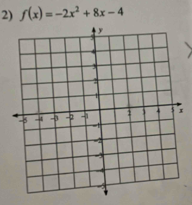 f(x)=-2x^2+8x-4