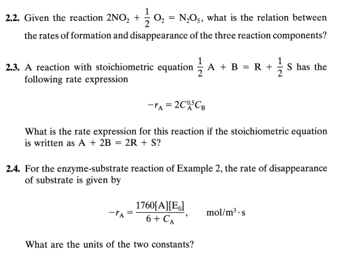 Solved: Given the reaction 2NO_2+ 1/2 O_2=N_2O_5 , what is the relation ...