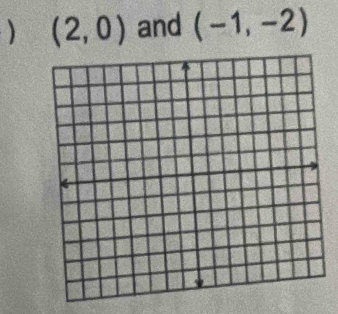 ) (2,0) and (-1,-2)