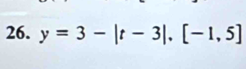 y=3-|t-3|.[-1,5]