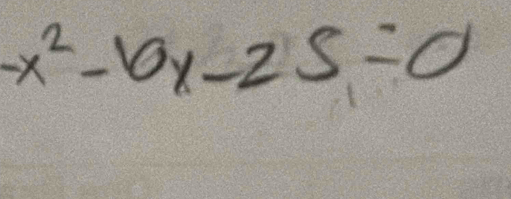 -x^2-6x-25=0