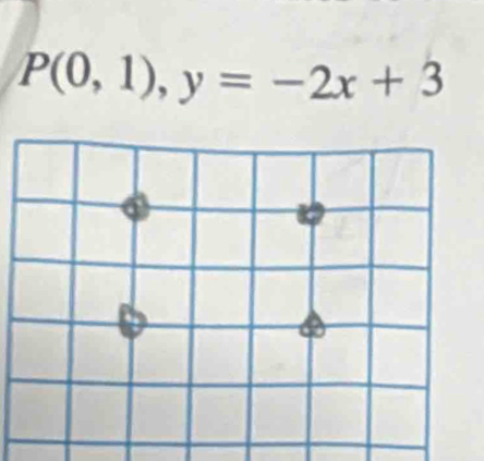 P(0,1),y=-2x+3