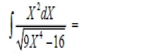 ∈t  X^2dX/sqrt(9X^+-16) =