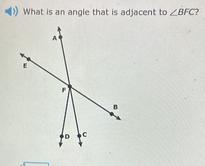 What is an angle that is adjacent to ∠ BFC