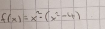 f(x)=x^2· (x^2-4)