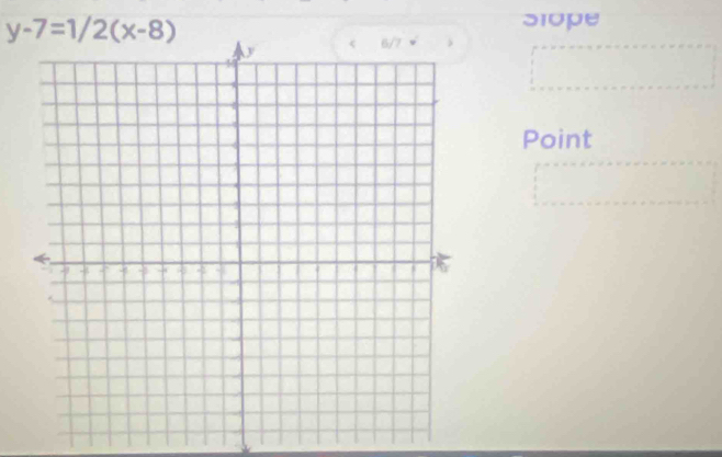 y-7=1/2(x-8)
S10Pe 
Point