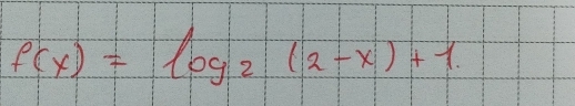 f(x)=log _2(2-x)+1.