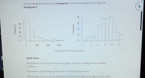 Solved: Let the histogram on the left be Histogram 1 and the histogram ...