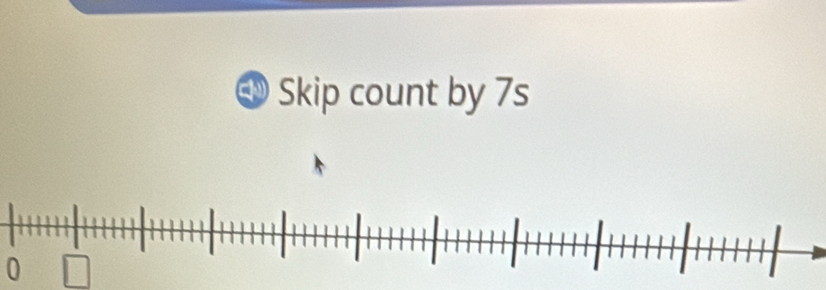 Skip count by 7s
0