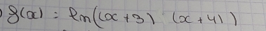 f(x)=ln ((x+3)(x+41)