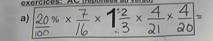 exercices: AC ( 
a) "×".