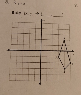 Ry=x 9.
Rule: (x,y)to  _
_