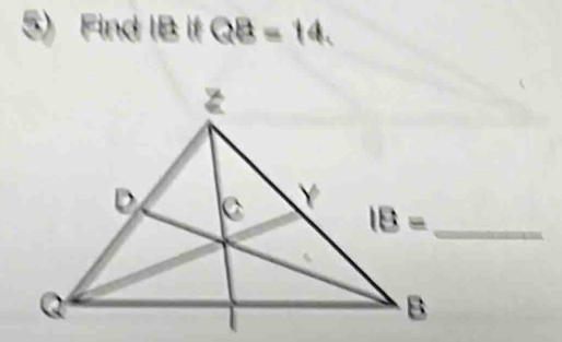 Find IB it QB=14.