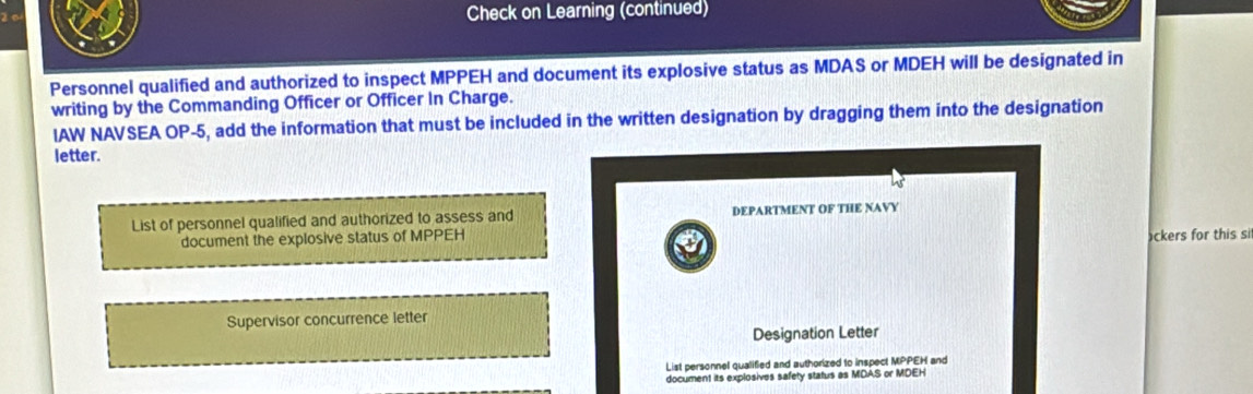 Solved: Check on Learning (continued) Personnel qualified and ...
