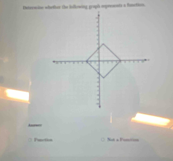 Answer
Function Not a Funtion