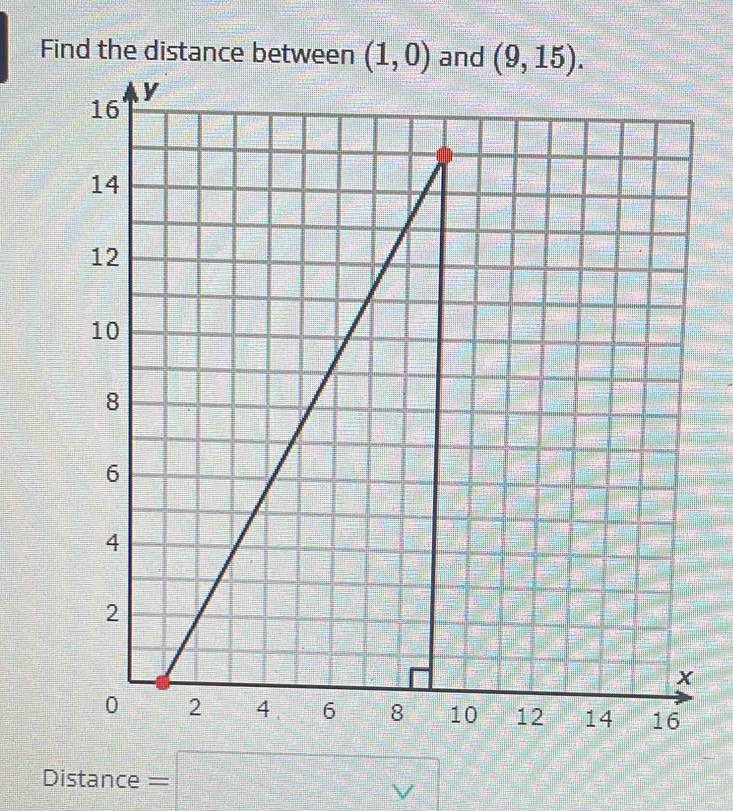 Find the distance between
Distance = =□