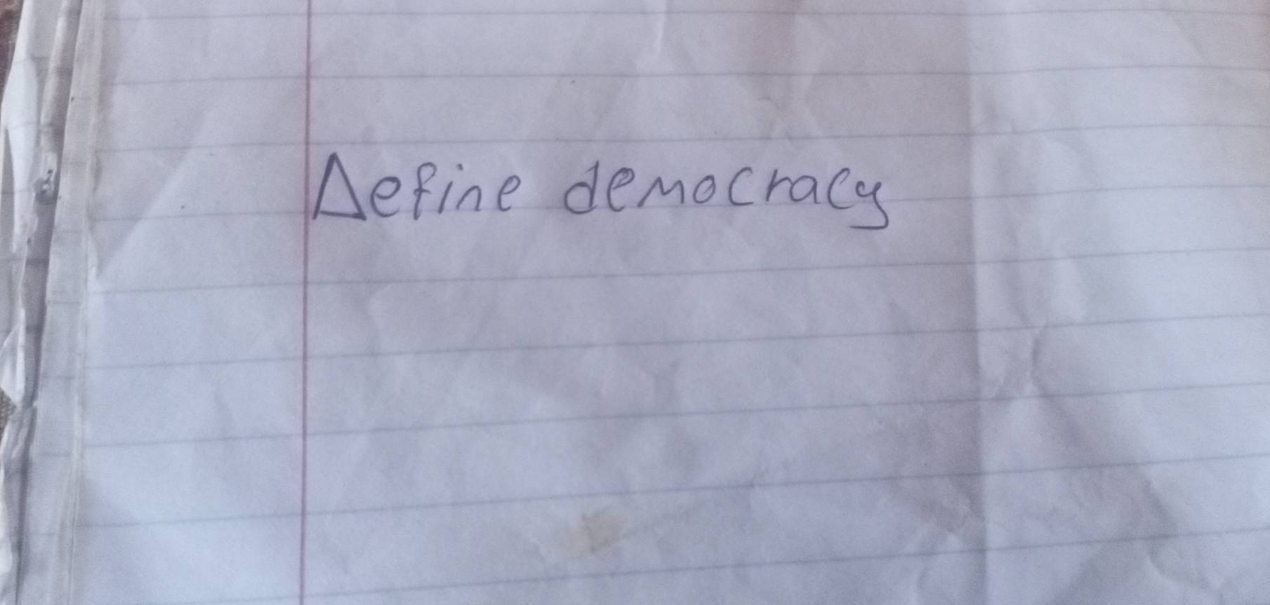 Aefine democracy