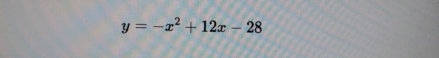 y=-x^2+12x-28