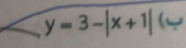 y=3-|x+1| (