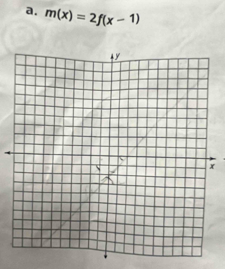 m(x)=2f(x-1)