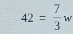 42= 7/3  frac v 
.