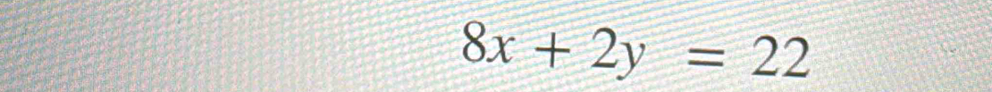 8x+2y=22