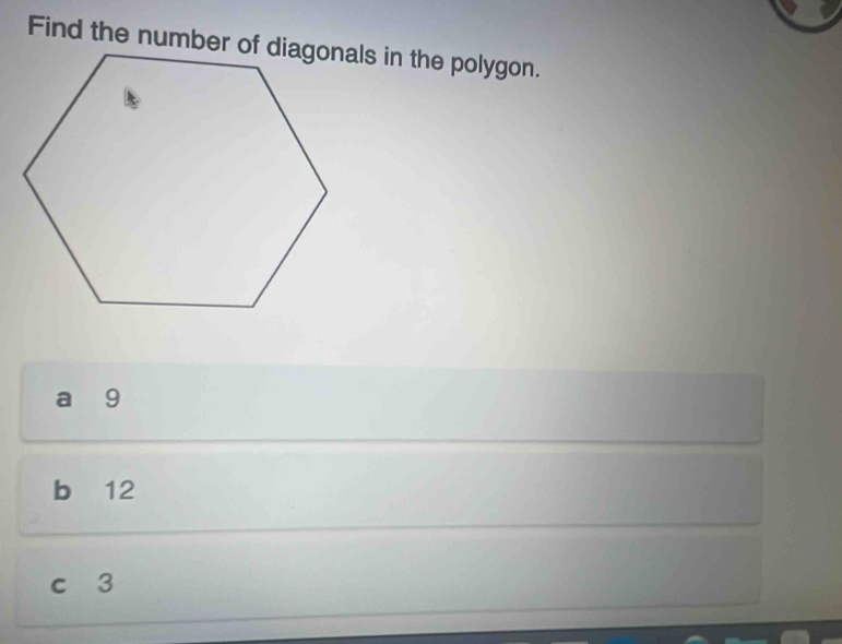 a 9
b 12
c 3